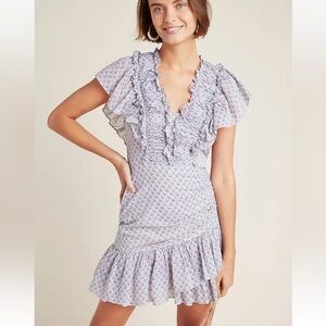 Anthropologie La Vie Rebecca Taylor Luna Meadow Mini Dress Size‎ S